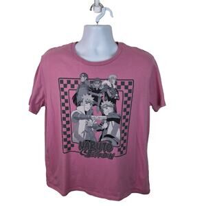 Official Naruto Shippuden Anime Cartoon Pink Tshirt Size XL